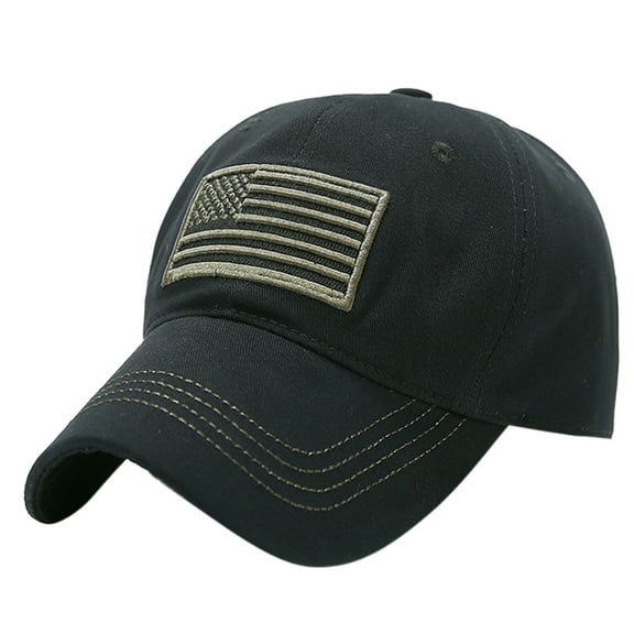 Womens Baseball Caps Wide Brim Sun Hats For Women UV Protection Unisex Trucker Special Tactical Operator Forces USA Flag Patch Black