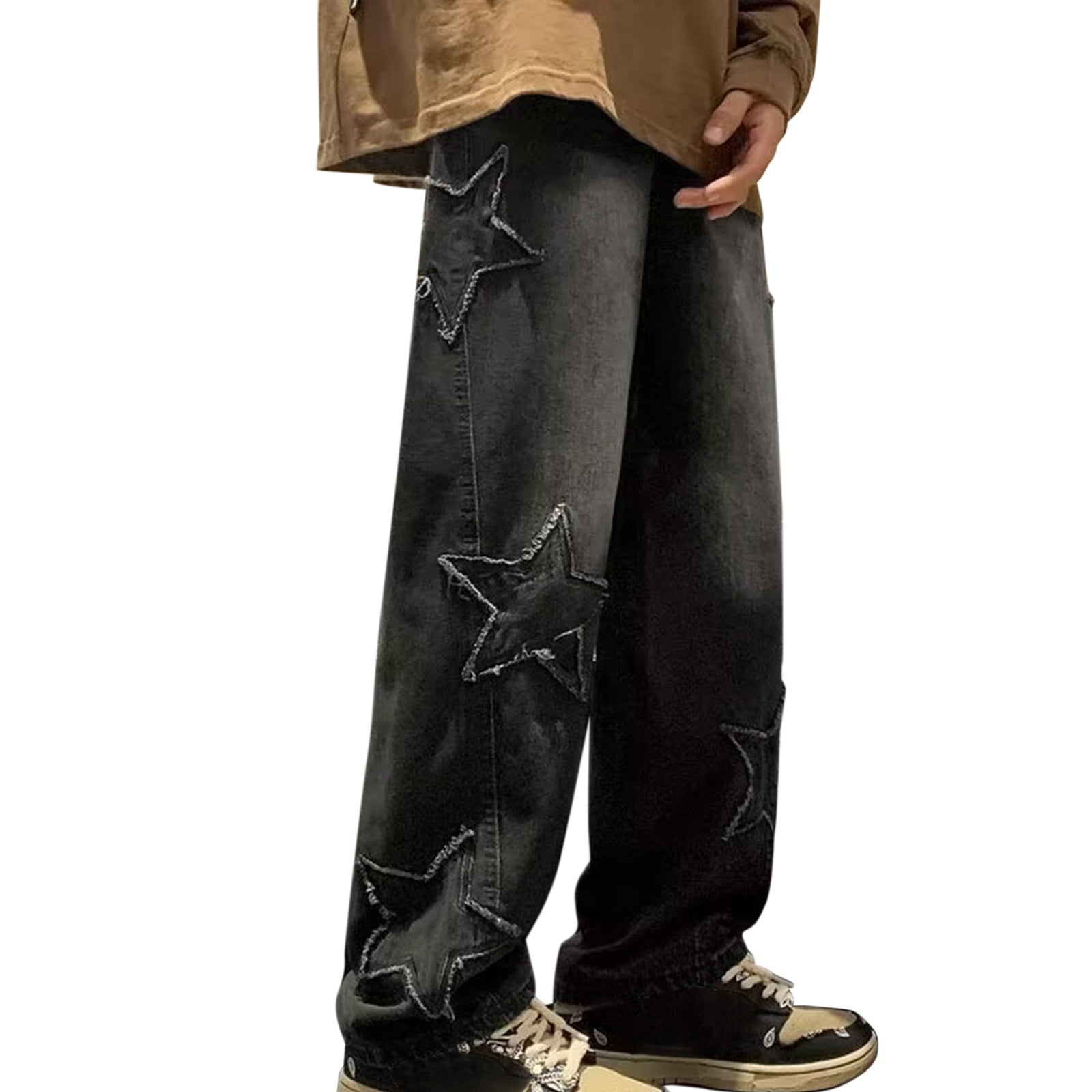 Wozhidaoke Men's Expandable Waist Jeans, High Street Fashion Wozhidaoke Men's Expandable Waist Jeans, High Street Fashion