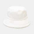thumbnail image 1 of Dyfzdhu Winter Faux Fluffy Cow Print Bucket Hats Women Outdoor Warm Sun Hat Soft Velvet Fisherman Cap Lady Panama White, 1 of 6