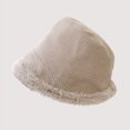 thumbnail image 1 of Dyfzdhu Winter Hats for Men Women Fleece Lined Soft Warm Knit Corduroy Hat Ski Bucket Hat Khaki, 1 of 3