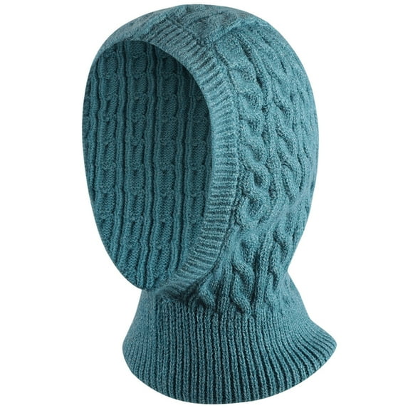 Dyfzdhu Winter Hats for Men Women Soft Warm Knit Hat Ski Stocking Collar Cap Blue