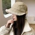 thumbnail image 1 of Dyfzdhu Winter Hats for Women Cold Weather Trendy Fleece Warm Wide Brim Visor Cap, 1 of 3