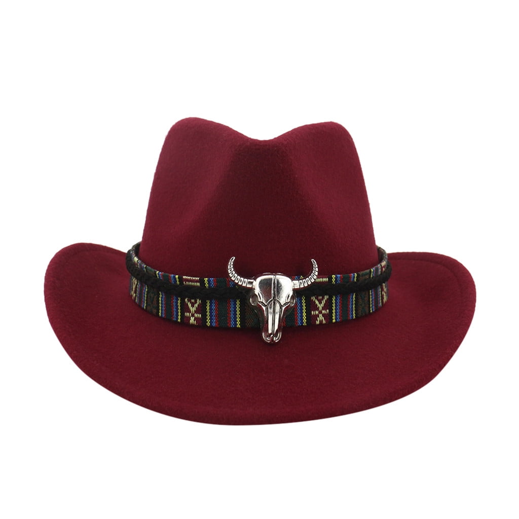 Dyfzdhu Winter Men & Women Woven Cowboy Hat Classic Cattleman Outdoor