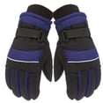 thumbnail image 1 of Dyfzdhu Winter Outdoor Kids Boys Girls Snow Skating Snowboarding Windproof Warm Ski Gloves Dark Blue, 1 of 3