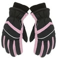 thumbnail image 1 of Dyfzdhu Winter Outdoor Kids Boys Girls Snow Skating Snowboarding Windproof Warm Ski Gloves Pink, 1 of 3