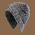 thumbnail image 1 of Dyfzdhu Winter Warm Woolen Hat Cute Bear Versatile Face Small Ear Cap Gray, 1 of 3