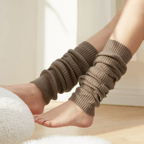 Dyfzdhu Winter Women Keep Warm Solid Socks Knitting Warm Anklets Leggings Socks