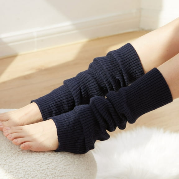 Dyfzdhu Winter Women Keep Warm Solid Socks Knitting Warm Anklets Leggings Socks