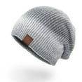 thumbnail image 1 of Dyfzdhu Winter Women Knitted Hat Warm Keeping Fashion Gradual Color Woolen Rainbow Gray, 1 of 3