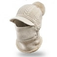 thumbnail image 1 of Dyfzdhu Winter Women Knitted Pullover Warmth Ear Protection Wool Sweater Hat Khaki, 1 of 3