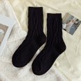 thumbnail image 1 of Dyfzdhu Women Autumn And Winter Textured Twist Warm Socks Solid Color Home Socks, 1 of 3