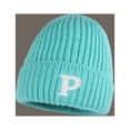 thumbnail image 1 of Dyfzdhu Women Autumn Winter Fashion Letter Knitted Hat Simple Pullover Cap, 1 of 3