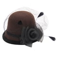 thumbnail image 1 of Dyfzdhu Women Autumn Winter Flowers Round Top Casual Fisherman Bucket Cap Small Bowler Hat, 1 of 3