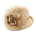 thumbnail image 1 of Dyfzdhu Women Autumn Winter Flowers Round Top Casual Fisherman Bucket Cap Small Bowler Hat, 1 of 2