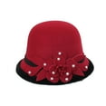 thumbnail image 1 of Dyfzdhu Women Autumn Winter Flowers Round Top Casual Fisherman Bucket Cap Small Bowler Hat, 1 of 3