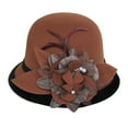 thumbnail image 1 of Dyfzdhu Women Autumn Winter Flowers Round Top Casual Fisherman Bucket Cap Small Bowler Hat, 1 of 3