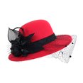 thumbnail image 1 of QIJUNTUO Women Autumn Winter Flowers Round Top Casual Fisherman Bucket Cap Small Bowler Hat, 1 of 2