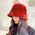 thumbnail image 1 of Dyfzdhu Women Bucket Hat Autumn Winter Fashion Simple Solid Color Sweet Outdoor Comfortable Warm, 1 of 3