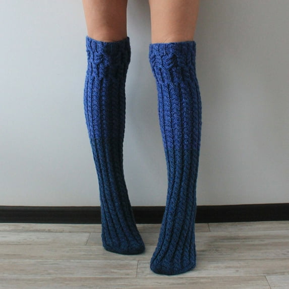 Dyfzdhu Women Cable Knitted Thigh High Boot Socks Extra Long Winter Stockings Over Knee Leg Thermalers