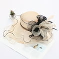 thumbnail image 1 of Dyfzdhu Women Cap Wide Brim Summer Sun Hat For Party Wedding, 1 of 2