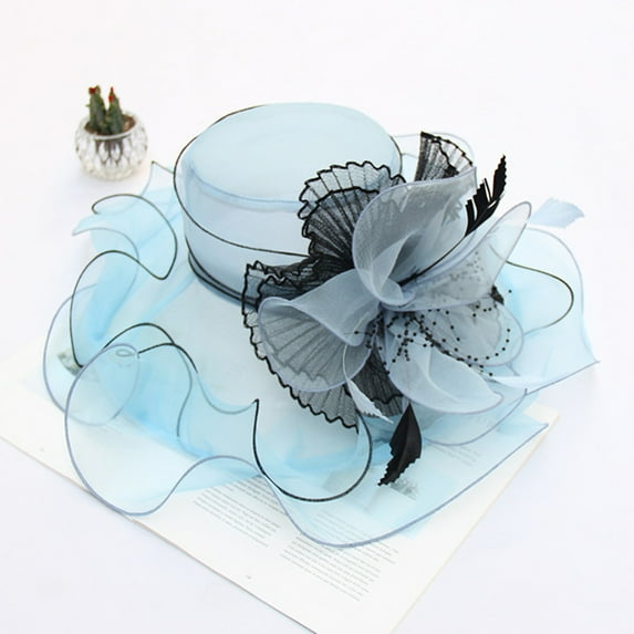 Dyfzdhu Women Cap Wide Brim Summer Sun Hat For Party Wedding