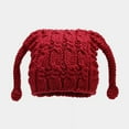 thumbnail image 1 of Dyfzdhu Women Casual Solid Crochet Knit Hat Warm Funny Red, 1 of 5