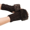 thumbnail image 1 of Dyfzdhu Women Diamond Wool Fingerless Gloves Faux Wool Half Finger Gloves Short Gloves, 1 of 3