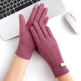 thumbnail image 1 of Dyfzdhu Women Fall Winter Keep Warm Screen Thin Gloves Cycling Drive Fashion Elegant Letter Mark Windproof Purple, 1 of 4