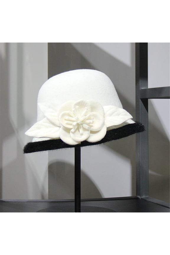 Women Fashion Beret French Style Painter Hat Cap Vintage Warm Party Top White