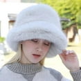 thumbnail image 1 of Dyfzdhu Women Fashion Solid Color Mink Hat Windproof Warm Dome Casual Plush In Winter Gray, 1 of 4