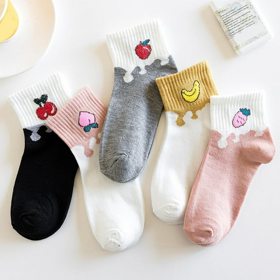 Dyfzdhu Women Fashion Summer New Pattern Thin Style Fruit Pattern Cute Comfortable Non Slip