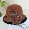 thumbnail image 1 of Dyfzdhu Women Fashion Wool Beret French Style Painter Hat Cap Vintage Warm Party Top Brown, 1 of 2