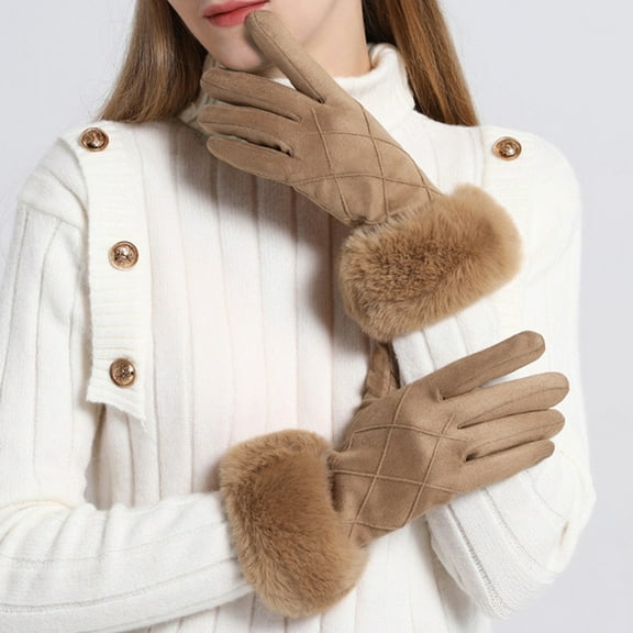 Dyfzdhu Women Gloves Creative Fashion Gloves Gloves Thick Warm Winter Adult