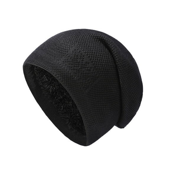 Dyfzdhu Women Men Autumn Winter Fashion Warm Pullover Hat Stacking Cap Ear Protection Frost Proof Black