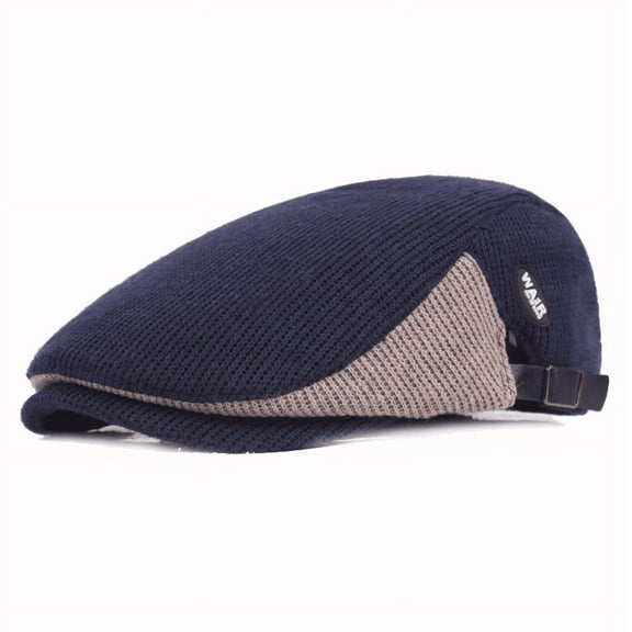 Dyfzdhu Women Men Berets Fall Winter Warm Visor Hat Blue