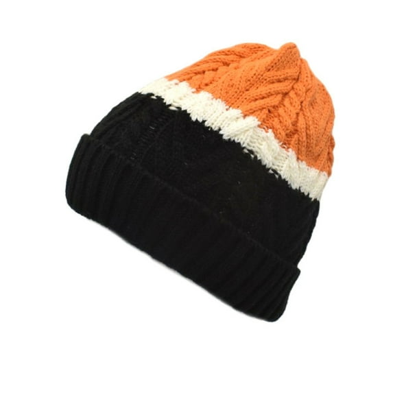 Dyfzdhu Women Men Knitted Winter Fashion Sport Color Bear Hats Hairball Raccoon Warm Fleece In Ski Cap Trim Hat Black