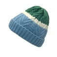 thumbnail image 1 of Dyfzdhu Women Men Knitted Winter Fashion Sport Color Bear Hats Hairball Raccoon Warm Fleece In Ski Cap Trim Hat Blue, 1 of 4