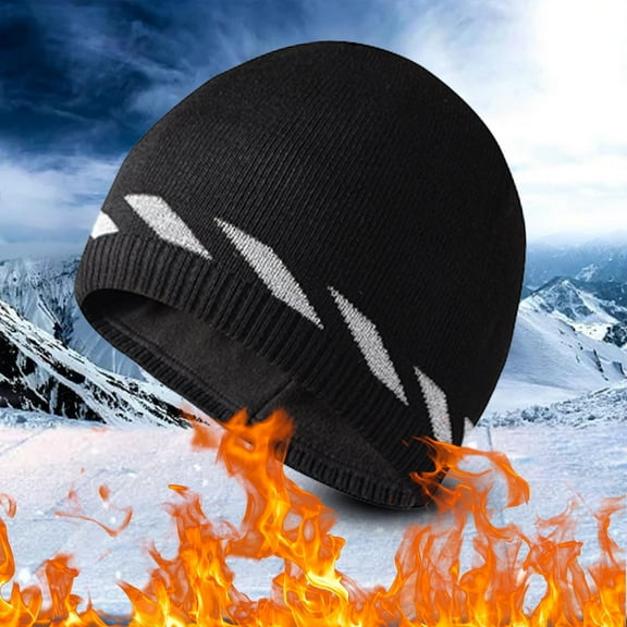 Dyfzdhu Women&Men Unisex Knit Caps Hedging Head Hat Beanie Warm Outdoor Fashion Black