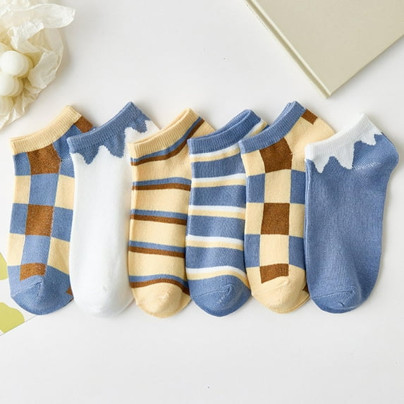 Dyfzdhu Women Socks Slippers Lightweight Breathable Style Color Blocking Socks Comfortable Socks In Summer