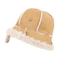thumbnail image 1 of Dyfzdhu Women Warm Autumn Winter Fluff Big Head Inclining Bag Bucket Hat, 1 of 8