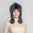 thumbnail image 1 of Dyfzdhu Women Winter Plush Fake Thick Hat Ear Protectors Warm Gray, 1 of 9