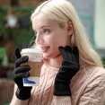 thumbnail image 1 of Dyfzdhu Women Winter Screen Gloves Warm Fleece Lined Knit Gloves Elastic Cuff Winter Black, 1 of 3