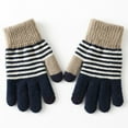 thumbnail image 1 of Dyfzdhu Women Winter Screen Gloves Warm Knit Gloves Elastic Cuff Winter Men Texting Gloves Navy, 1 of 8