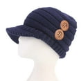 thumbnail image 1 of Dyfzdhu Women Winter Warm Stretch Knitted Cap Hats Ski Caps Blue, 1 of 2
