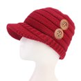 thumbnail image 1 of Dyfzdhu Women Winter Warm Stretch Knitted Cap Hats Ski Caps Red, 1 of 2
