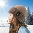 thumbnail image 1 of Dyfzdhu Women Winter Woolen Hat Loose Oversized Knitted Warm Suitable for Cold Weather One Size Khaki, 1 of 4