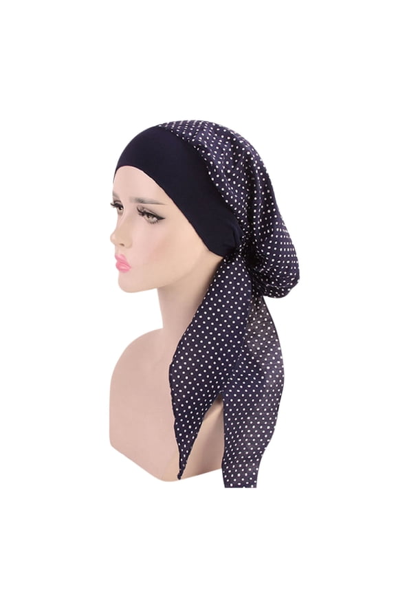 Womens Casual Loose Print Chemo Beanie Cancer Headwear Turban Cap