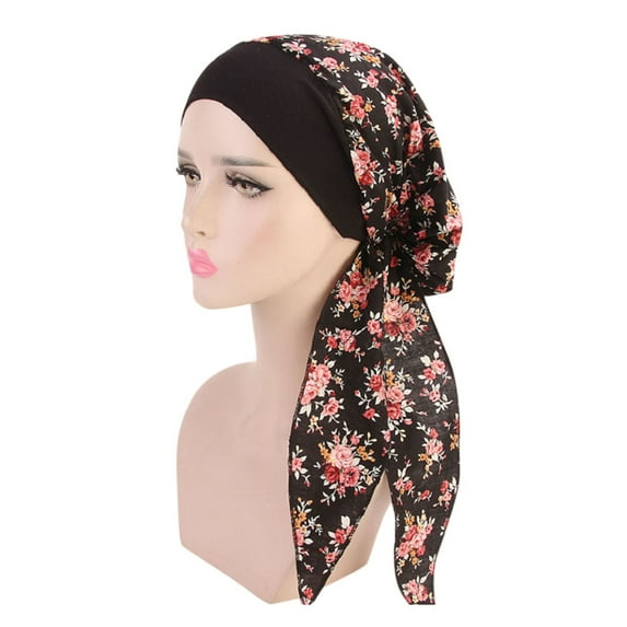 Dyfzdhu Womens Casual Loose Print Chemo Beanie Cancer Headwear Turban Cap