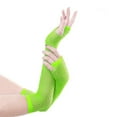 thumbnail image 1 of Dyfzdhu Womens Long Fingerless Gloves Hollow Out Mesh Fishnet Fingerless Gloves Punk Halloween Party Gloves Green, 1 of 2