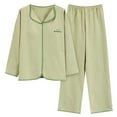 thumbnail image 1 of Dyfzdhu Womens Pajama Sets Petite Set Length Tunic Top Wide Leg Pants Sleepwear Loungewear, 1 of 9